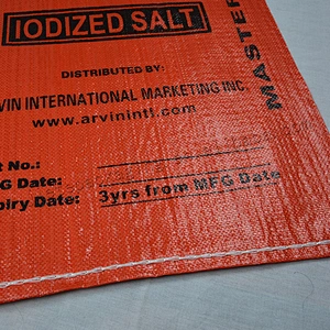 Wholesale pp woven iodized salt bag plastic packaging sack 25kg for sugar,flour
