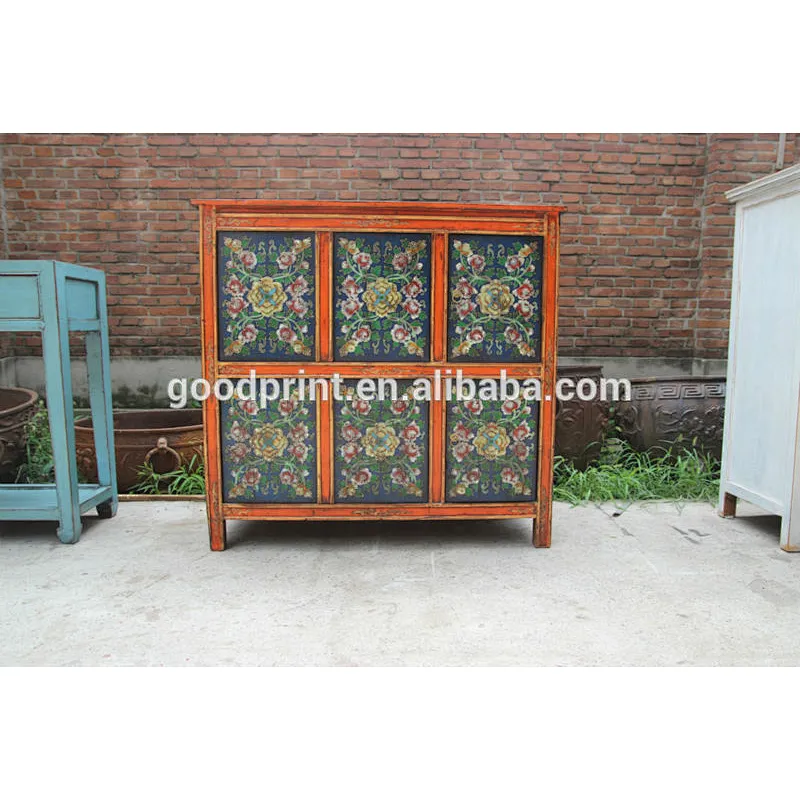 Tibetan furniture/antique hand painted cabinet