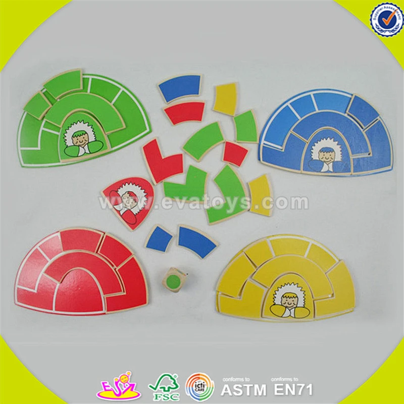 wholesale funny variety of animals shape kids puzzle toy high quality wooden shape kids puzzle toy bring fun W14A138