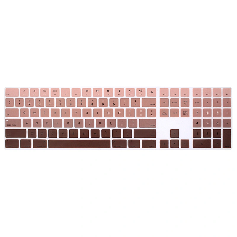 Rainbow laptop silicone keyboard skin keyboard protector for Magic Keyboard with Numeric Keypad A1843 MQ052LL/A Released in 2017