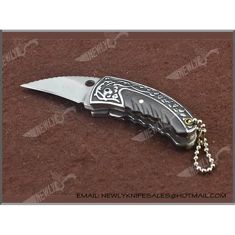Ebony Handle Folding Knife Tactical Small Pocket Knife