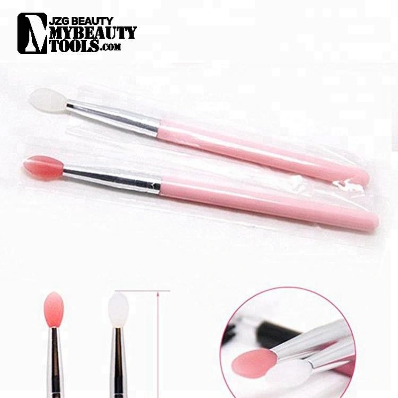 custom logo lip gloss makeup brush silicone
