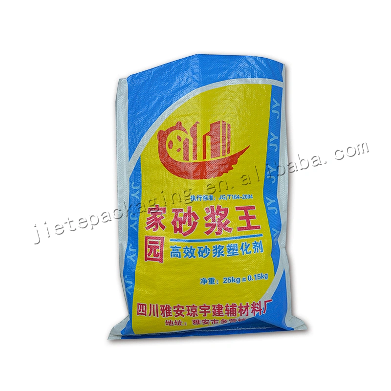 China building industrial and building use bopp laminated pp woven dry mortar packing bag 25kg
