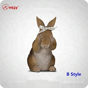 Three rabbits mould home cement decorations Mold office desk Animal Resin crafts decorations molds