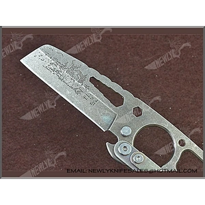 Custom Logo Multi Tool Small Fixed Knife Tactical Knife With Nylon Sheath