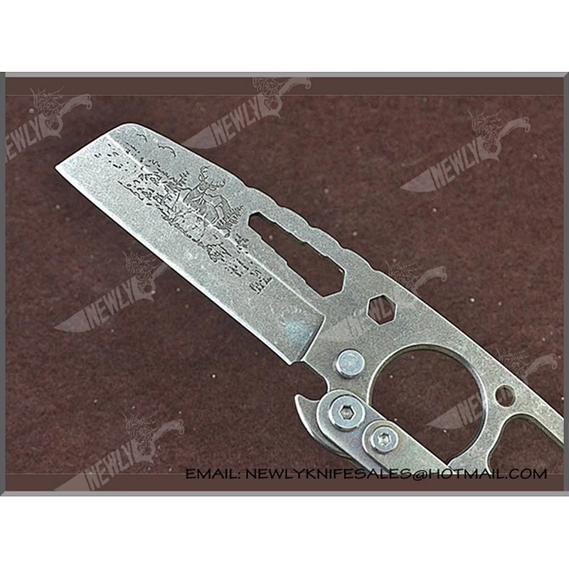 Custom Logo Multi Tool Small Fixed Knife Tactical Knife With Nylon Sheath