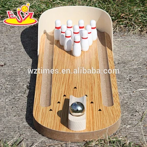 2018 wholesale children's educational puzzle toys wooden mini bowling ball W01A141