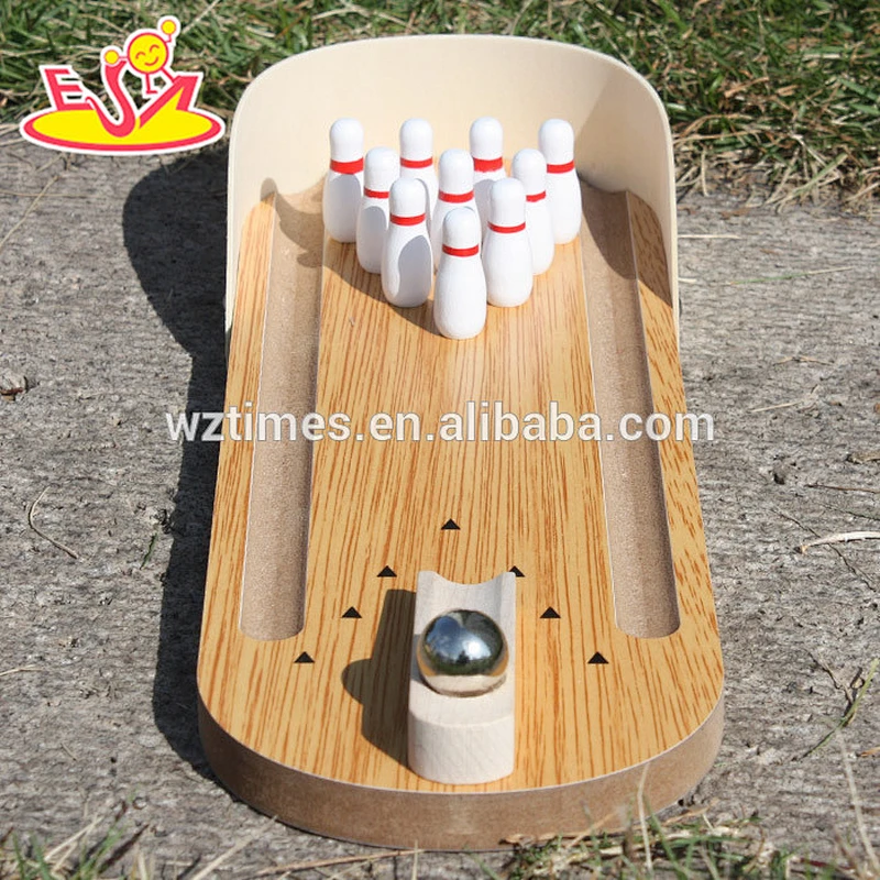 2018 wholesale children's educational puzzle toys wooden mini bowling ball W01A141