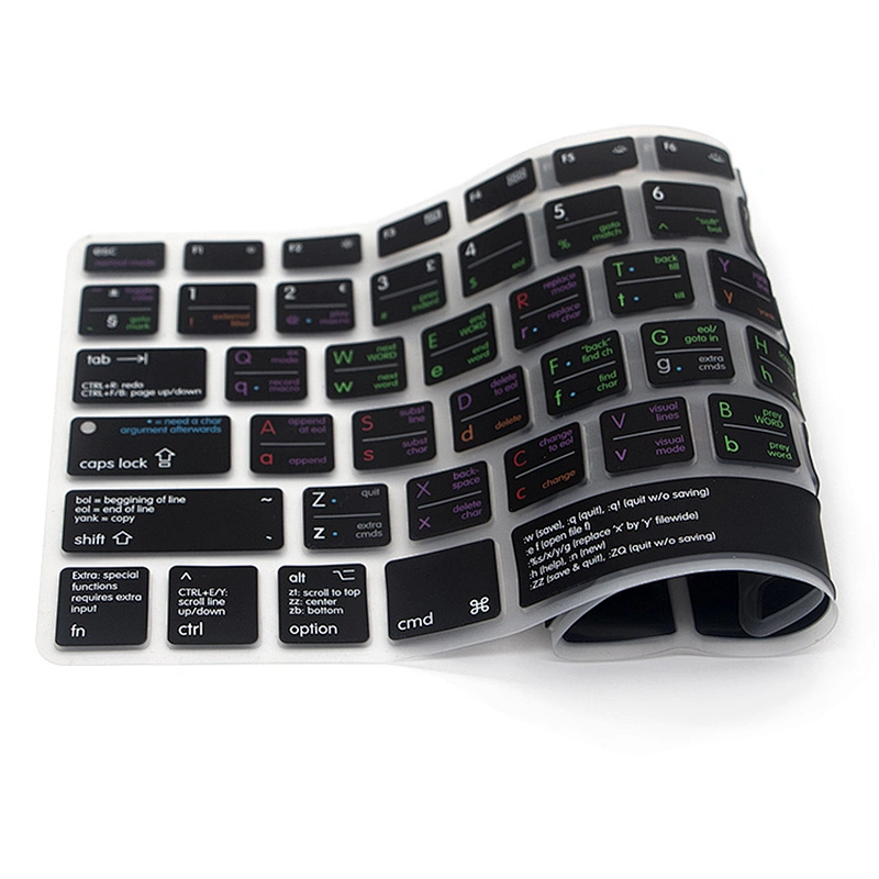 VIM vi Functional Silicone Key Covers silicone keyboard for Macbook Keyboard Shortcuts Skin for macbook pro 13