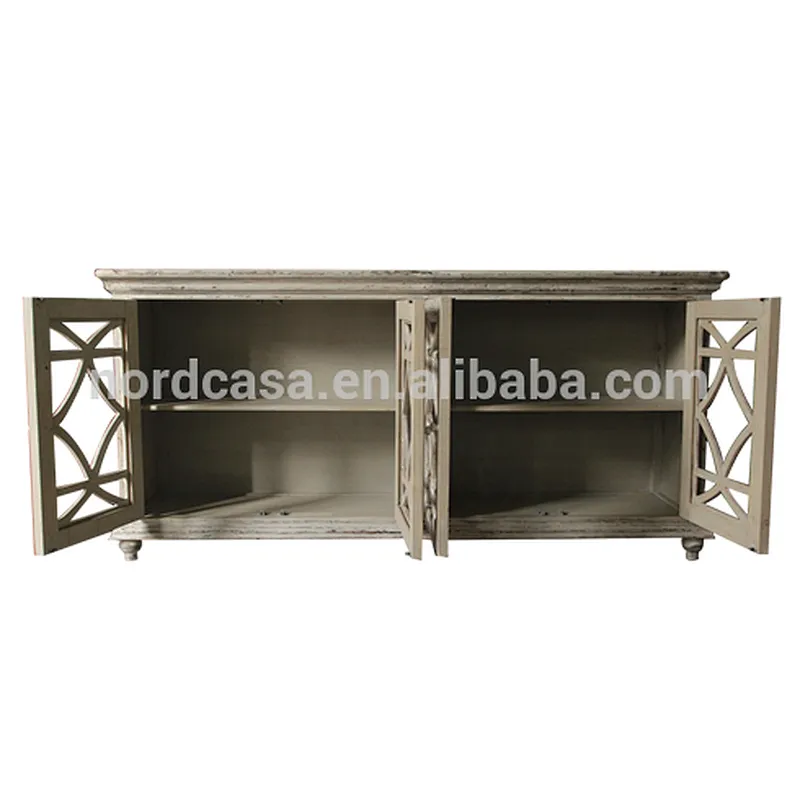 Vintage American Style Distressed living room cabinet