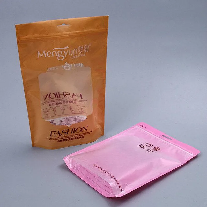 Custom yellow pink small self-styled packaging bag