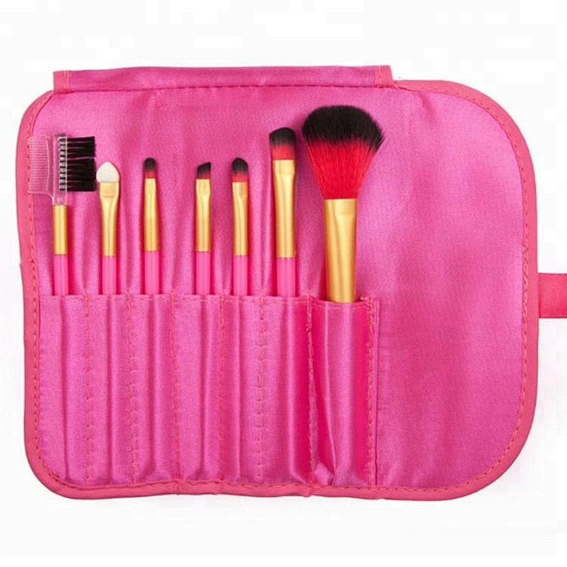 Imported Wholesale 7Pcs Professional Makeup Brushes Set Tools Kit with Pouch Bag Case Beauty Cosmetic Makeup