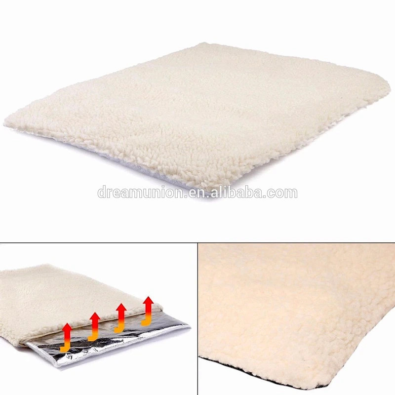 Self Heating Thermal Pet Dog Cat Bed Cushion Pad Heated Mat Super Warm Rug Washable