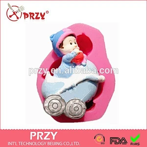 Baby stroller silicone chocolate mold/Fondant decorate cake mold
