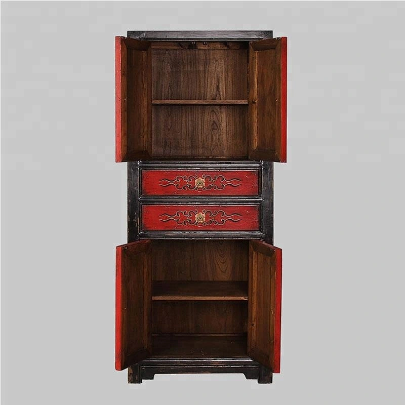 wholesale chinese antique reproduction painted lacquer bedroom furniture