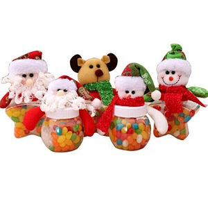 Wholesale New Christmas Candy Cans Creative Trumpet Round Pentagonal Cloth Doll Candy Box Wedding Ornament Gift