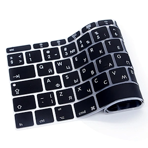 Spanish English Russian Silicone Keyboard Skin Cover for Macbook pro 12'' 13'' Newest Design Silky  Anti-static Keyboard Protect