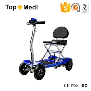 Guangzhou Medical Supplier TEW039 4 Wheel Folding Electric Shopping Mobility Scooter