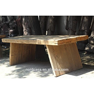Antique rustic recycle wood dining table