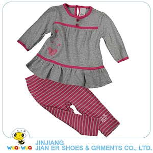 Beautiful soft baby girl cotton long sleeve 2pcs clothes set