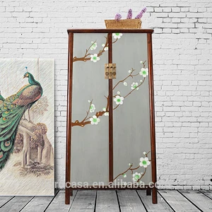 recycle pine wood two door antique style chinese wardrobes