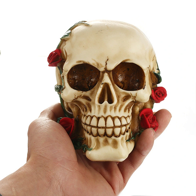 S9119 Halloween Skull silicone mold 3D Rose skull head soap cake chocolate fondant cake mold kitchen handmade soap molds