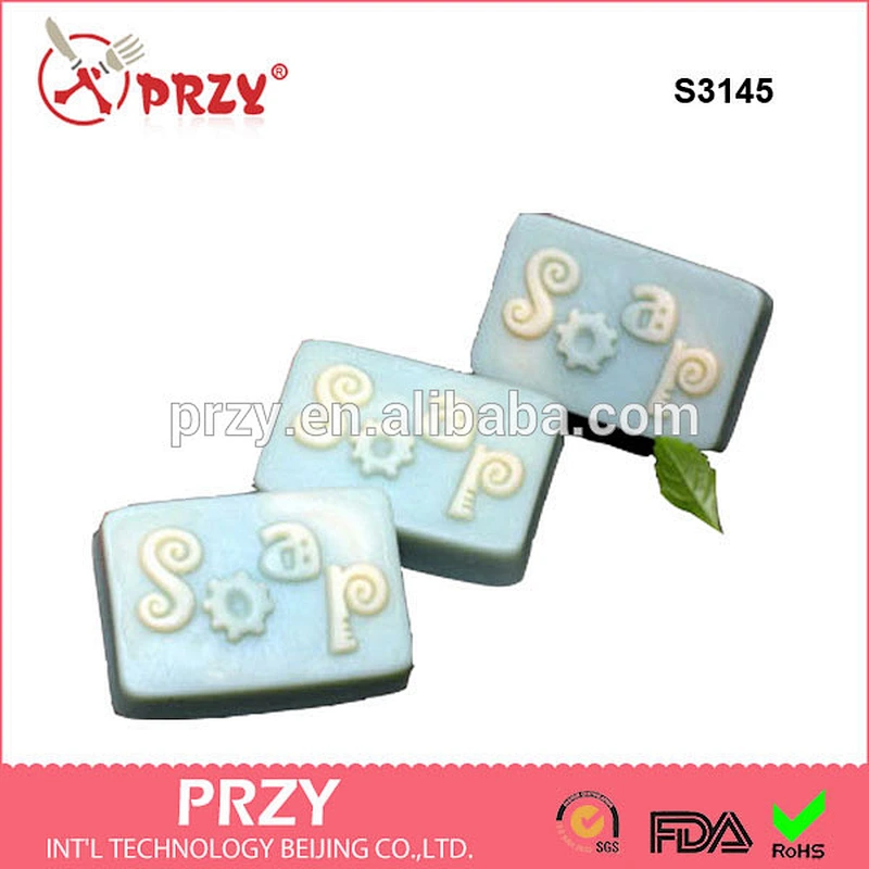 S3145 Soap 3 in 1 / Silicone Soap Mold rectangle shape soap mold
