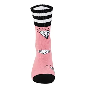 Women's Fashion Design Athletic Skateboard Cartoon Jacquard Teenager Cotton Socks