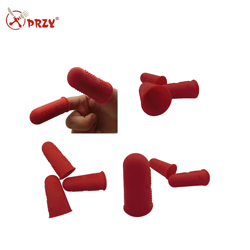 Food grade food anti-scalding processing heat resistant particle pits anti-slip silicone finger sets