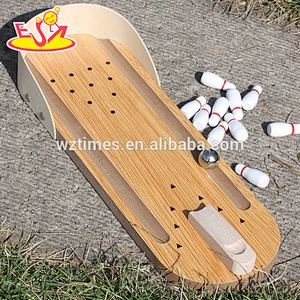 2018 wholesale children's educational puzzle toys wooden mini bowling ball W01A141