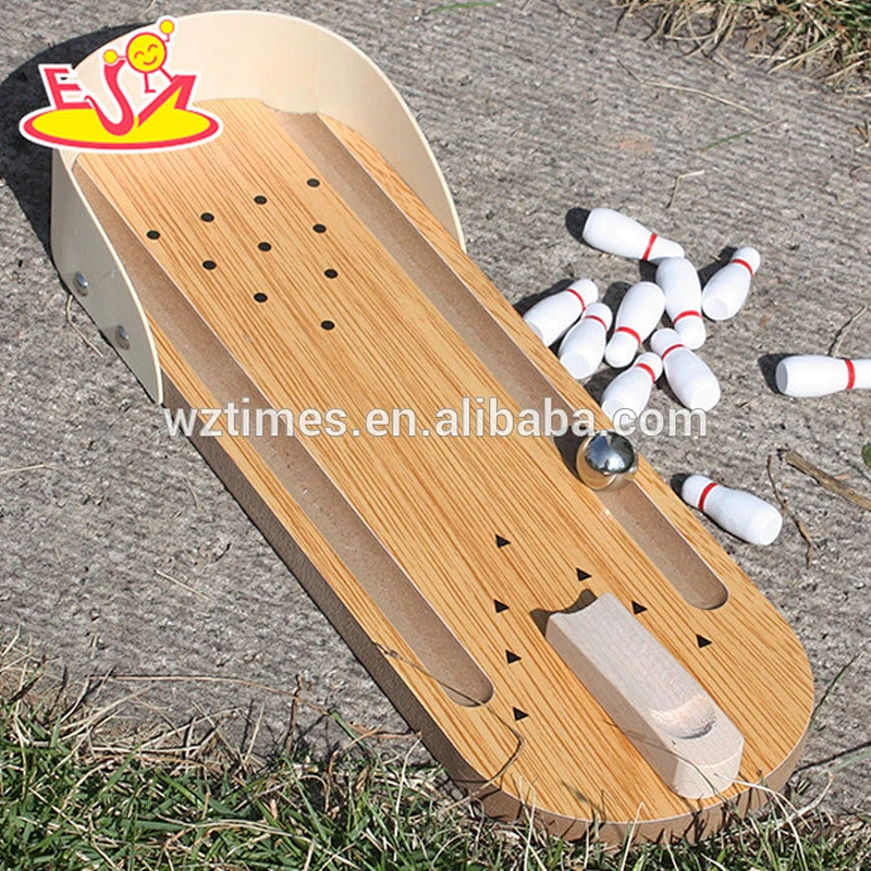 2018 wholesale children's educational puzzle toys wooden mini bowling ball W01A141