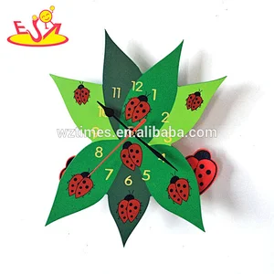 Wholesale promotional baby diy sticker wall clocks for kids gift W14K022