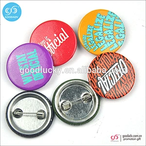New products 2017 Round shaped blank button badge metal badge button with wholesale