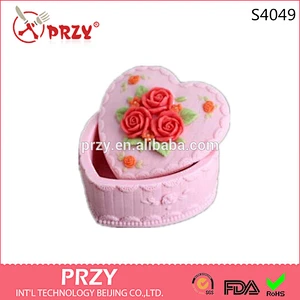 S4049 Heart-shaped solid silicone mold soap box handmade soap gift box chocolate mold