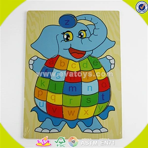wholesale pretty wooden elephant letters jigsaw toy top kids elephant letters jigsaw toy great toddler puzzle W14B035