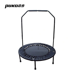 zhejiang factory spring 4-folding gym trampoline with stable handlebar