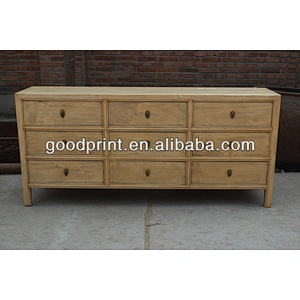 chinhese antique wooden furniture 9 drawer cabinet