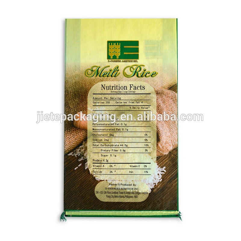 25kg rice bag Color printing bag New material polypropylene woven bags