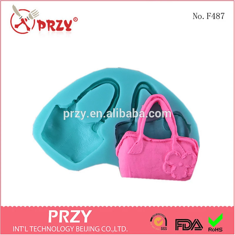 Both DIY style handbag silicone resin mold chocolate fondant baking Fimo clay mold