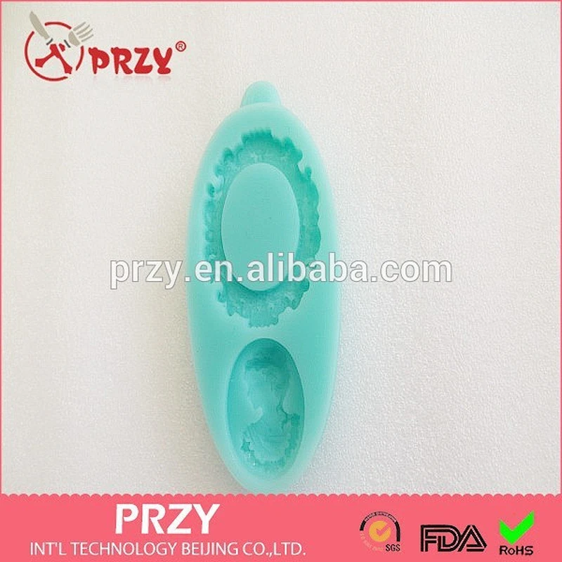 Beautiful lady face fondant silicone mold / cake decoration mold /silicone waffle mould