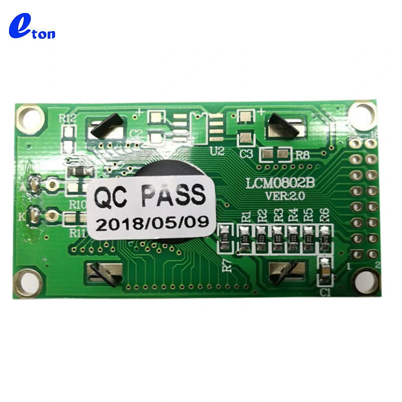 Hot Sale Best Price 16pin 8x2 0802 COB STN Blue Character Transflective Lcd Display Module