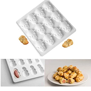 BPA free cakes 12 cavities pig shaped silicone baking mold  Pigs in a Blanket