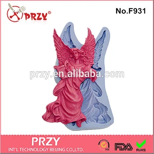 F931 Eco-Friendly silicone angel molds for cake decoration