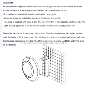 Resin Filled LED Swimming Pool Light Wall Mounted Underwater LED Light