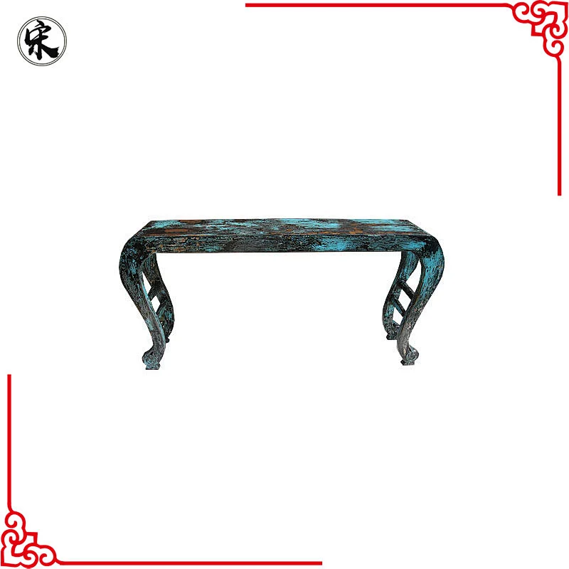 chinese antique rustic wood furniture, console table in living room