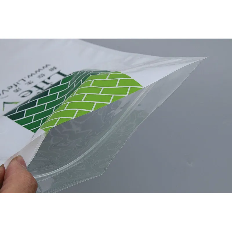 PE self-styled white transparent bag for home use