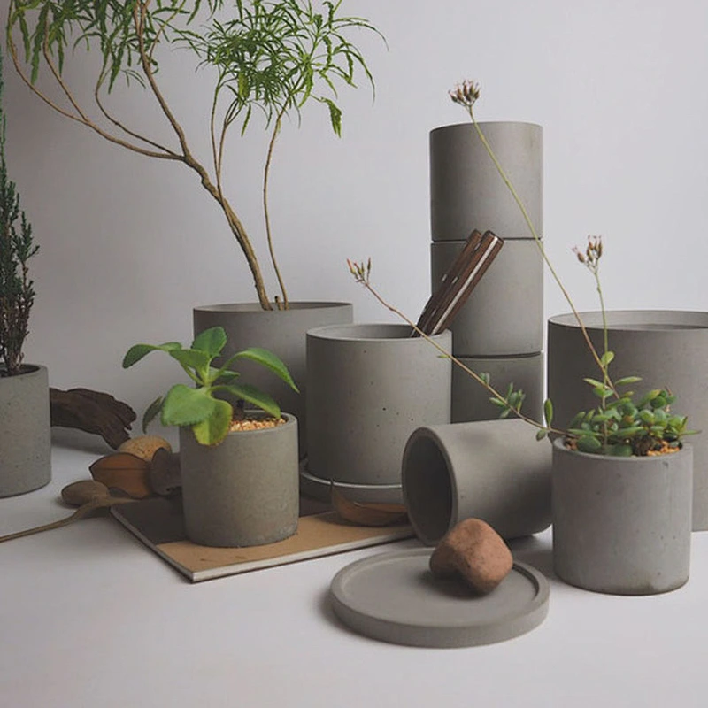 S9197 Cylinder Silicone Pot Mold Garden Planter pot mold silicone molds for casting with cement