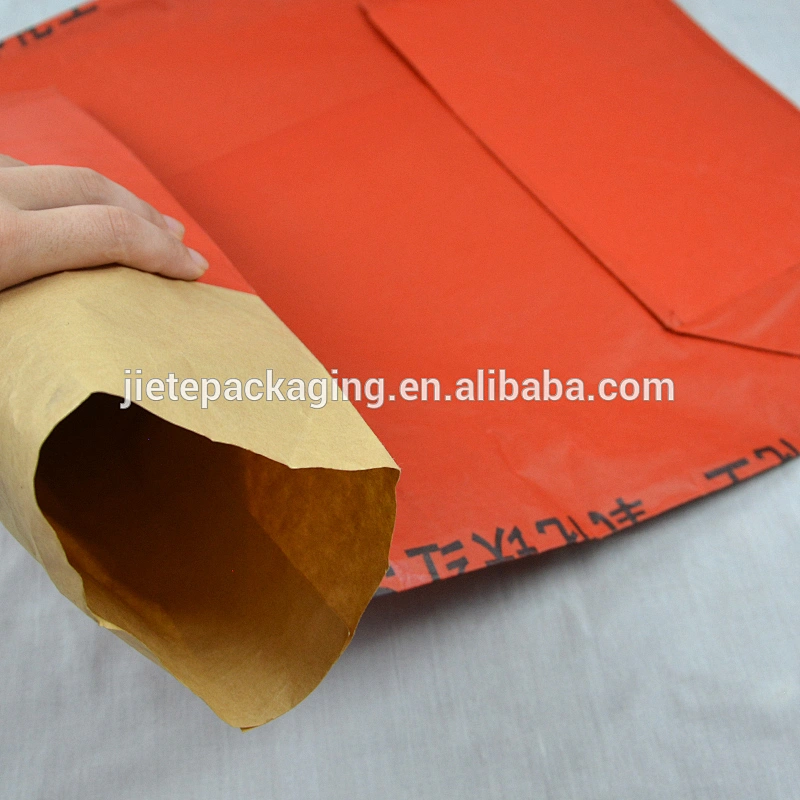 Printed brown kraft paper bag with custom design for packing chemical powder