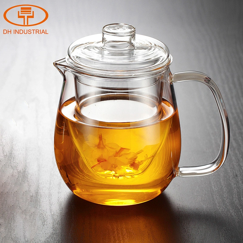 600ml doule wall glass cups high quality borosilicate glass tea cups with handle