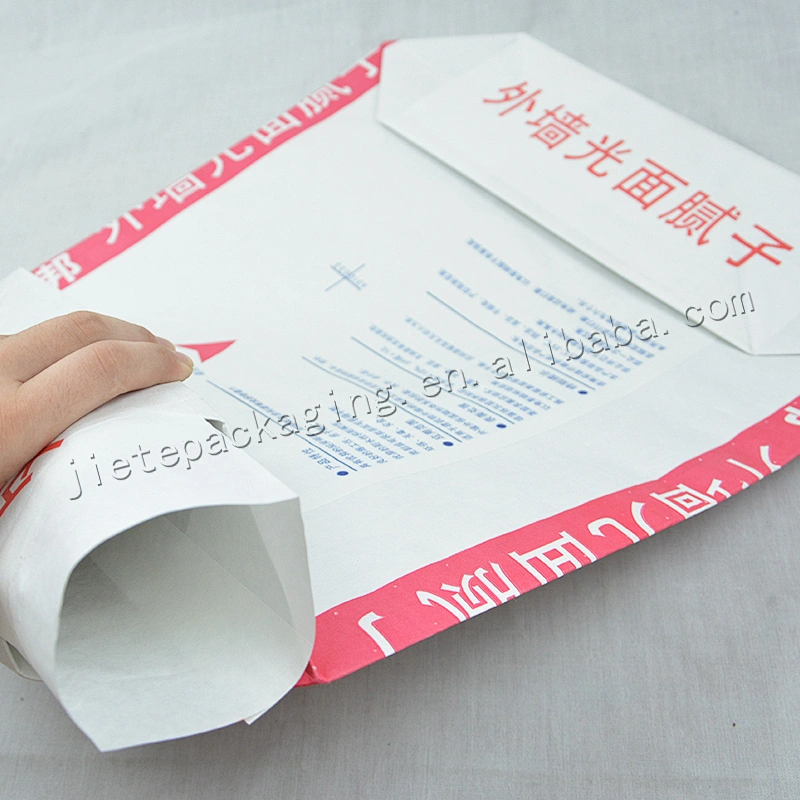 High quality stand up multi-layer kraft paper cement packaging bag for gypsum, lime